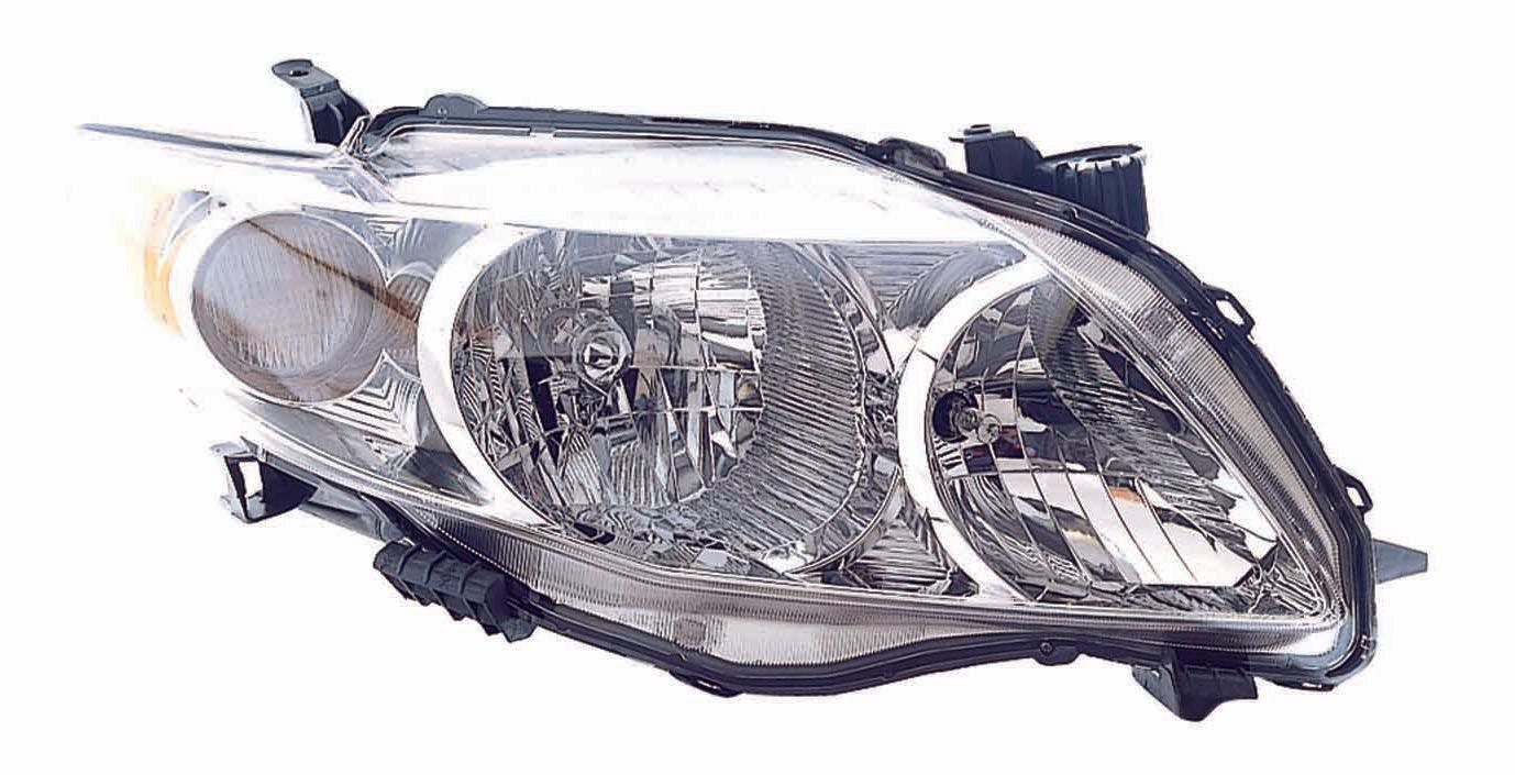 Phare avant côté passager pour Toyota Corolla Berline 2009-2010 Base/CE/LE/XLE, haute qualité, TO2503182
