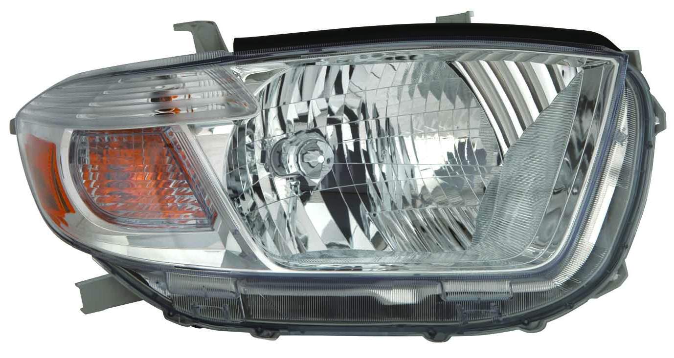 Phare avant côté passager pour Toyota Highlander 2010 (modèles Base/Ltd/Se, fabriqué aux États-Unis), référence To2503201C - Hunt Parts