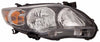 2011-2013 Toyota Corolla Sedan Head Lamp Passenger Side Us Built Black Bezel S/Srx Economy Quality