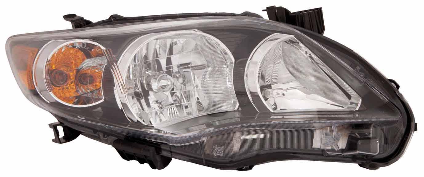 Phare avant côté passager pour Toyota Corolla Berline 2011-2013 (fabrication américaine), contour noir, S/SRX, haute qualité, TO2503204