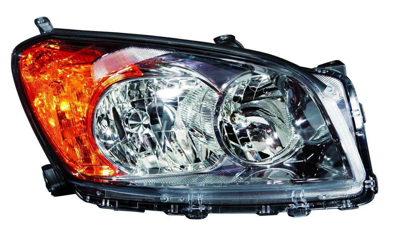 Phare avant côté passager pour Toyota Rav4 Sport 2009-2012 avec lentille fumée, fabriqué aux États-Unis, Capa, TO2503206C - Hunt Parts
