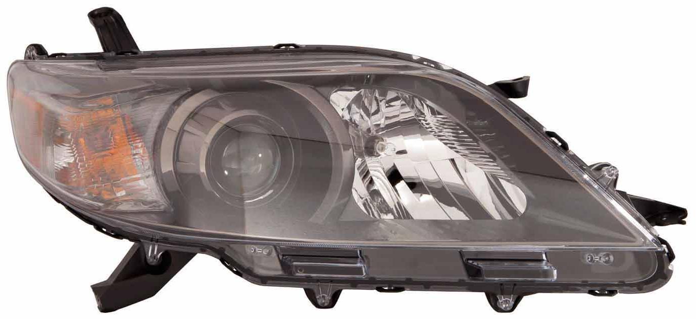 Phare avant côté passager pour Toyota Sienna 2011-2014 avec contour noir, modèle SE, haute qualité, TO2503207