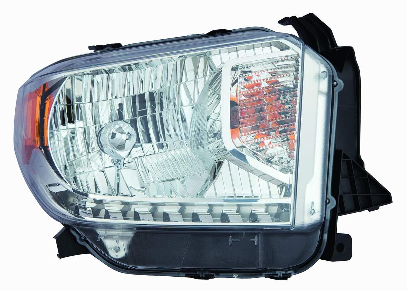 Phare avant côté passager pour Toyota Tundra 2014-2016, halogène, sans correcteur d'assiette ni feu de position à LED, SR/SR5/Ltd, haute qualité, TO2503218