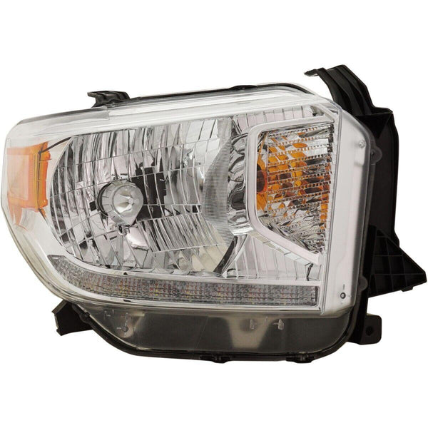 2014-2017 Toyota Tundra Head Lamp Passenger Side With Led Drive Light With Auto Adjust Platinum/1794 Edition High Quality