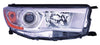 Head Lamp Passenger Side Toyota Highlander 2014-2016 With Bright Chrome Bezel Capa , To2503221C