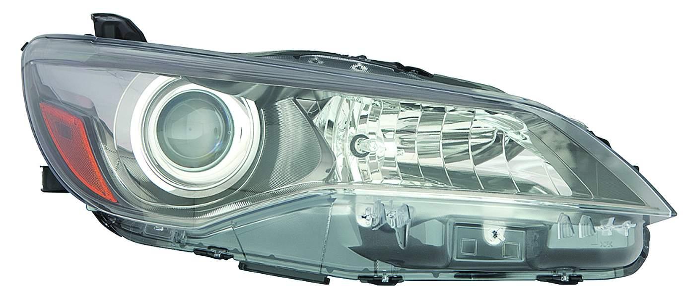Phare avant côté passager pour Toyota Camry 2015-2017, halogène SE/XSE, contour noir, 4 cylindres, haute qualité, TO2503224
