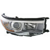 2014-2016 Toyota Highlander Head Lamp Passenger Side With Smoked Chrome Bezel High Quality