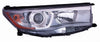 2014-2016 Toyota Highlander Head Lamp Passenger Side With Smoked Chrome Bezel High Quality