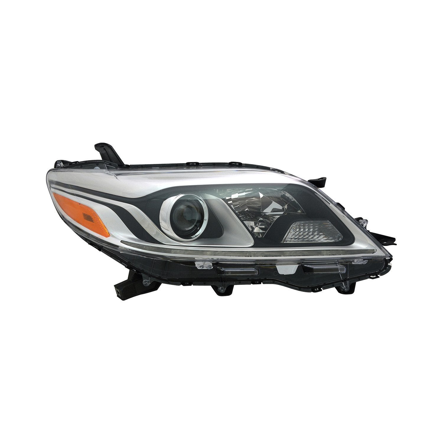 Phare avant côté passager halogène avec feux de jour à LED pour Toyota Sienna 2015-2020 (XLE/Ltd), référence TO2503230C - Hunt Parts