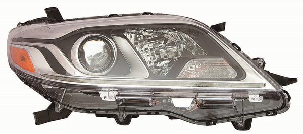 2015-2019 Toyota Sienna Head Lamp Passenger Side Halogen With Led Drl Xle/Ltd