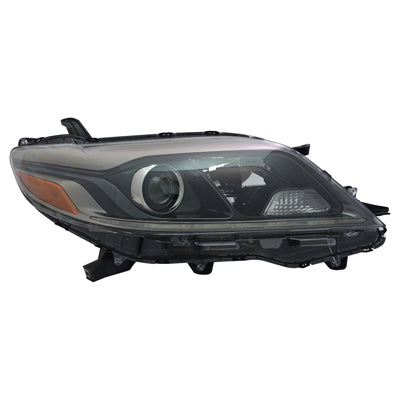 Phare avant côté passager halogène avec feux de jour à LED pour Toyota Sienna 2015-2020, modèle SE, référence To2503231C - Hunt Parts
