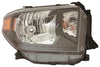 Head Lamp Passenger Side Toyota Tundra 2014-2017 With Black Bezel Without Led Running Lamp Capa , To2503235C