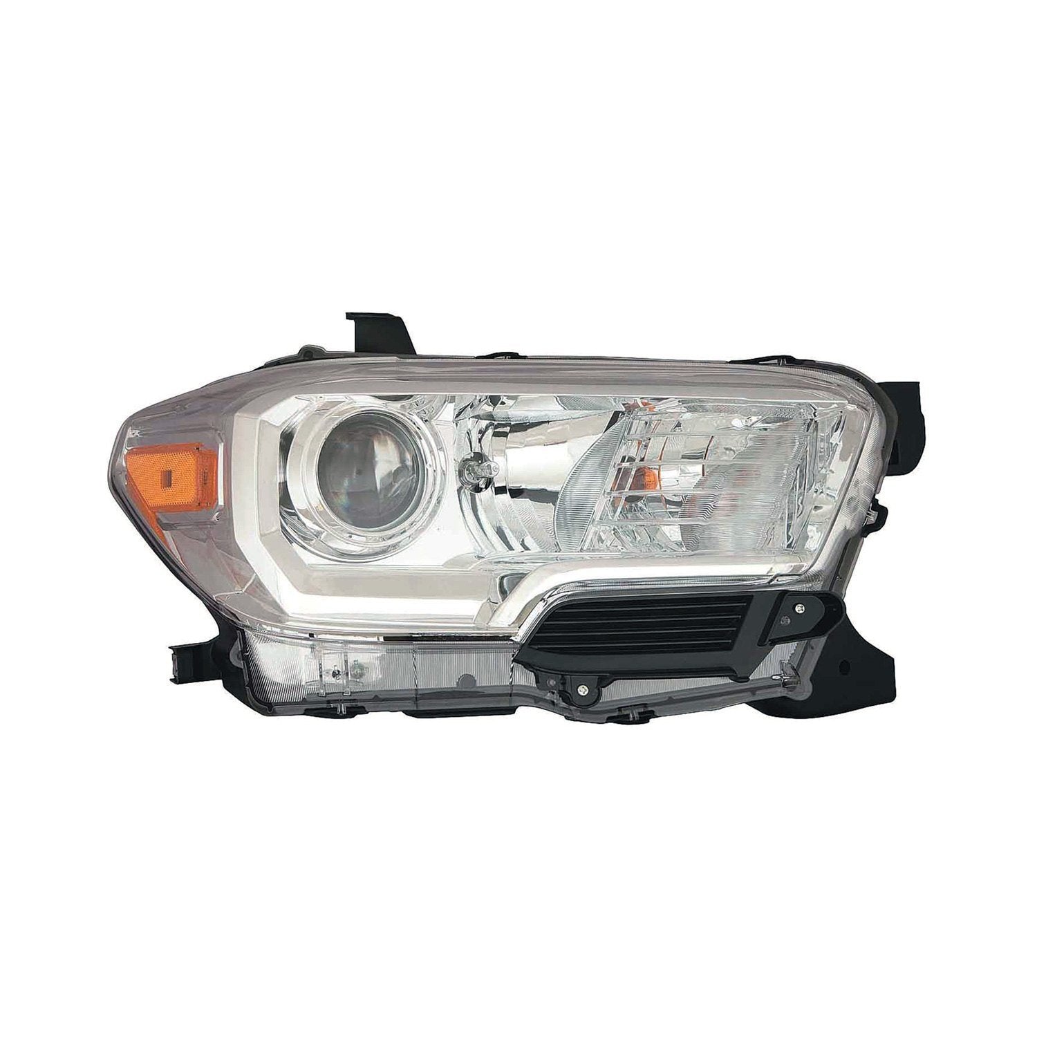 Phare avant côté passager pour Toyota Tacoma 2016-2019, halogène, enjoliveur chromé, sans feu de jour à LED, référence TO2503242C - Hunt Parts