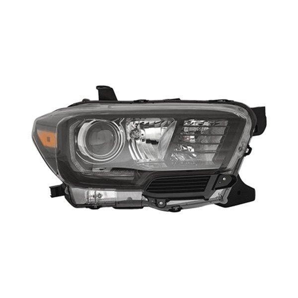 Phare avant côté passager pour Toyota Tacoma 2017-2019 avec feu antibrouillard à LED, enjoliveur noir, référence TO2503254C - Hunt Parts
