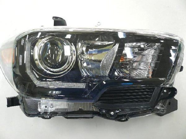 2017-2019 Toyota Tacoma  Head Lamp Passenger Side With Led Fog Lamp Black Bezel Economy Quality
