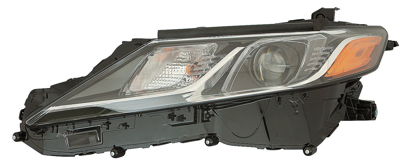 Phare avant côté passager pour Toyota Camry 2018-2020, halogène, L/LE/SE, fabriqué en Amérique du Nord, faisceau de route/croisement à LED, référence TO2503255C - Hunt Parts