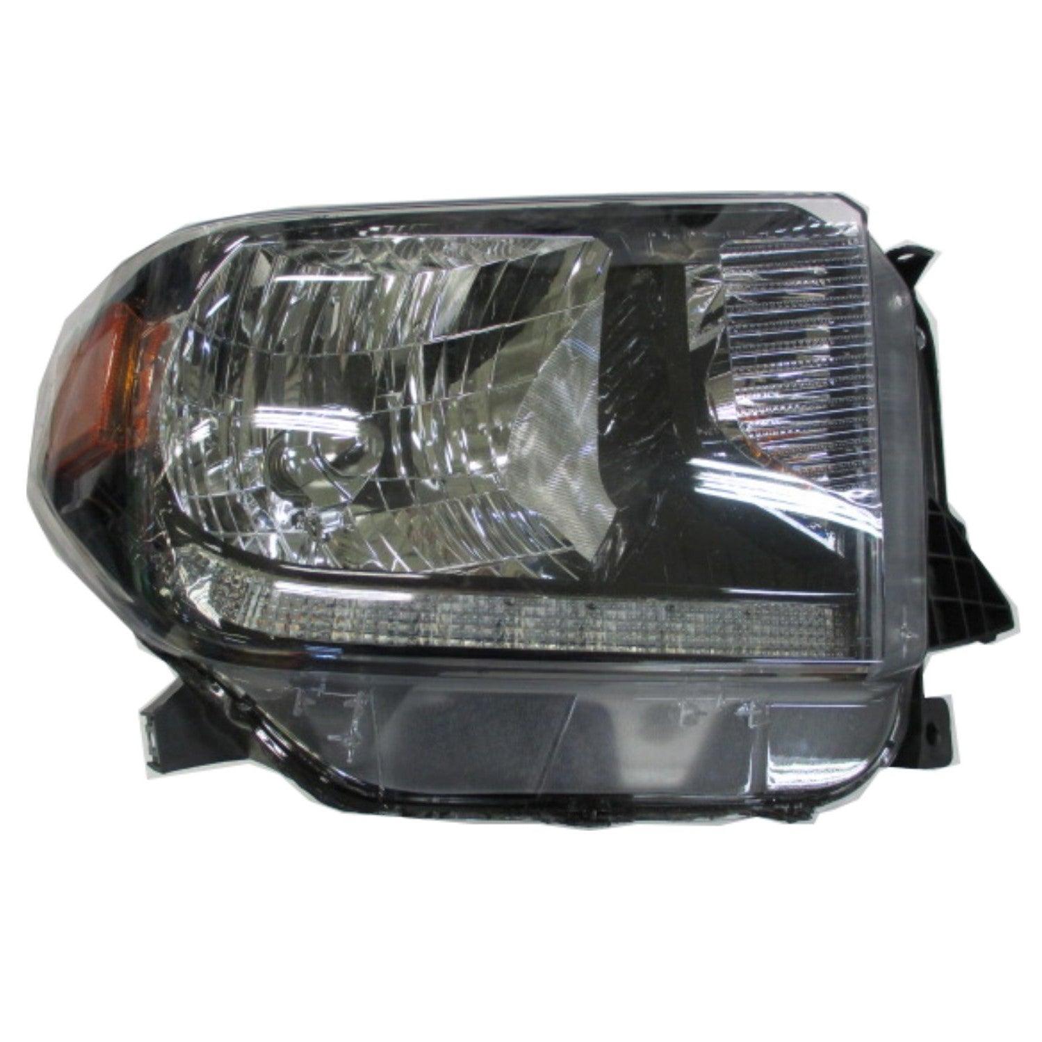 Phare avant côté passager pour Toyota Tundra 2018-2020, halogène, sans enjoliveur fumé, haute qualité, TO2503260