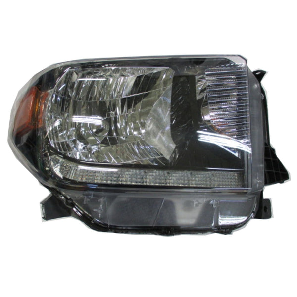 Head Lamp Passenger Side Toyota Tundra 2018-2021 Halogen Without Smoked Bezel Capa , To2503260C
