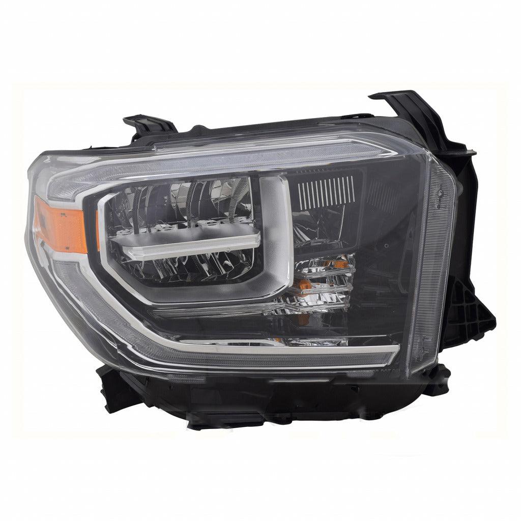 Phare avant côté passager pour Toyota Tundra 2018-2021 avec feux de jour à LED, sans lentille fumée, qualité économique, TO2503262U