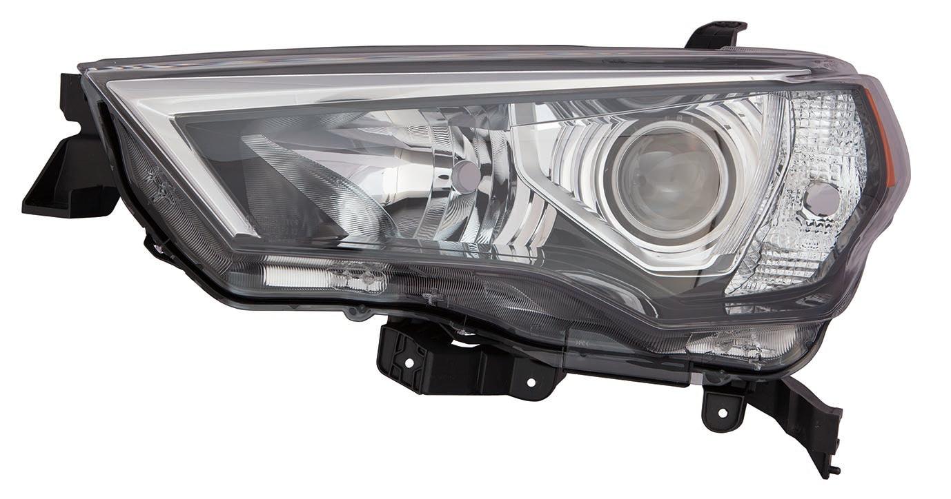 Phare avant gauche halogène haute qualité avec enjoliveur chromé et contour noir pour Toyota 4Runner 2014-2020, référence TO2518150