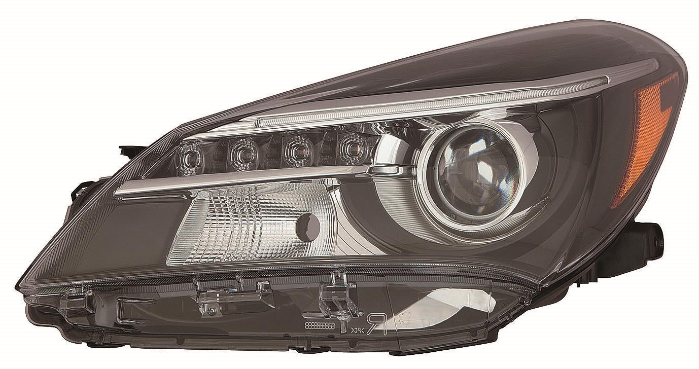 Phare avant gauche halogène avec feux de jour à LED pour Toyota Yaris Hatchback 2015-2017 (modèle SE), référence To2518151C - Hunt Parts