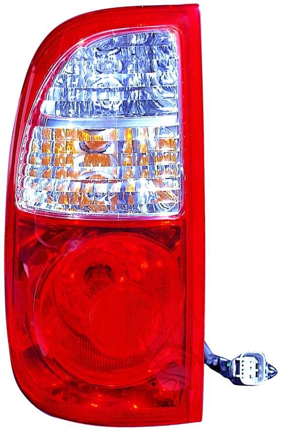 Feu arrière côté conducteur pour Toyota Tundra 2005-2006, blanc/rouge (cabine simple/cabine allongée), haute qualité, TO2800161