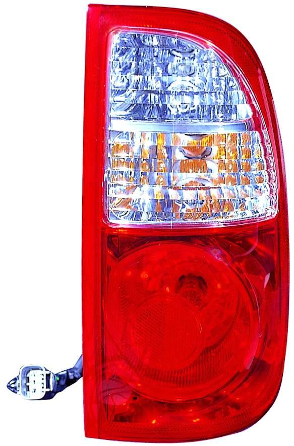 Feu arrière côté passager pour Toyota Tundra 2005-2006, blanc/rouge (cabine simple/cabine allongée), TO2801161V