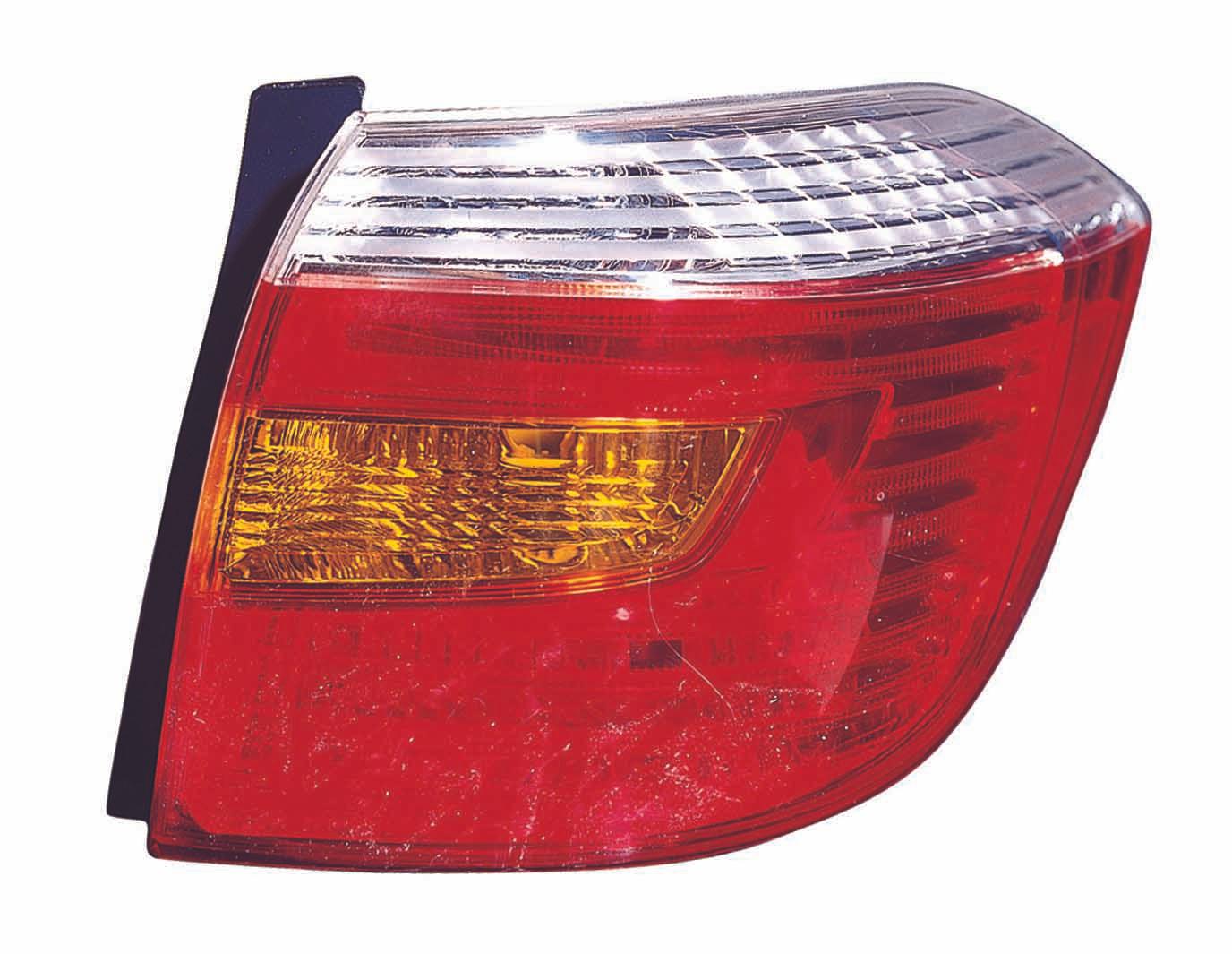 Feu arrière côté passager pour Toyota Highlander 2008-2010 Base-Ltd, haute qualité, TO2801173