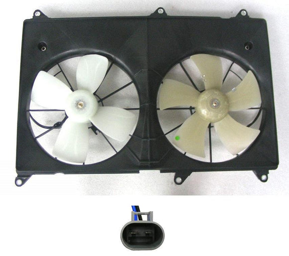 2001-2007 Toyota Highlander Cooling Fan Assembly Dual Fan Assembly For V6 Without Tow Pkg/ For 4Cyl With Tow Pkg