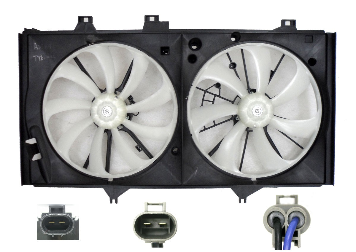 Ensemble ventilateur de refroidissement Toyota Camry 2012-2017 4 cylindres, TO3115169U - Hunt Parts