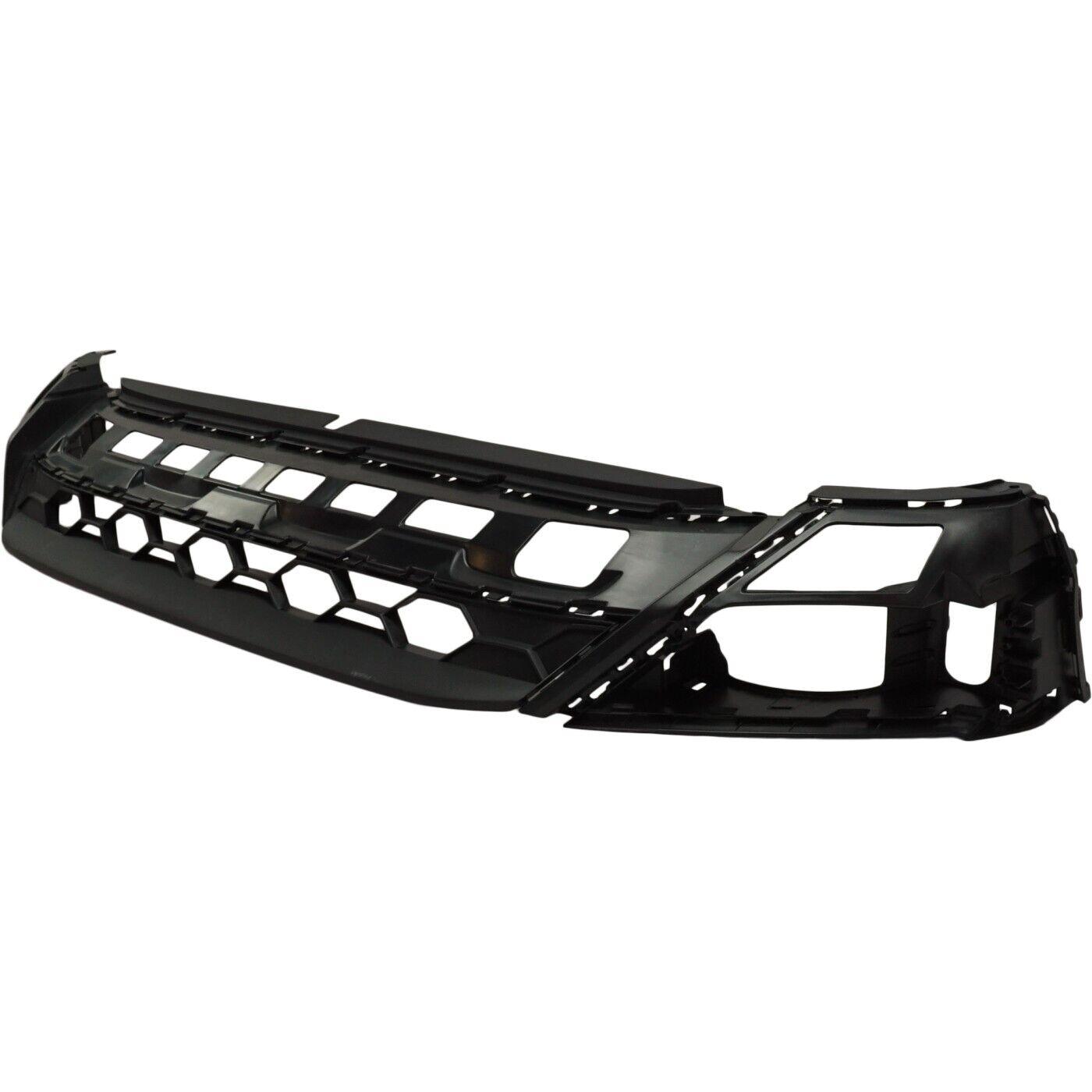 Support de calandre pour Volkswagen Tiguan 2018-2021 (calandre centrale inférieure/enjoliveurs fixés à cette pièce) sans finition R-Line, noir texturé, VW1015107