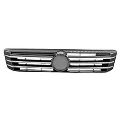 Calandre Volkswagen Passat 2012-2015 peinte en noir avec 6 baguettes chromées verticales, VW1200153