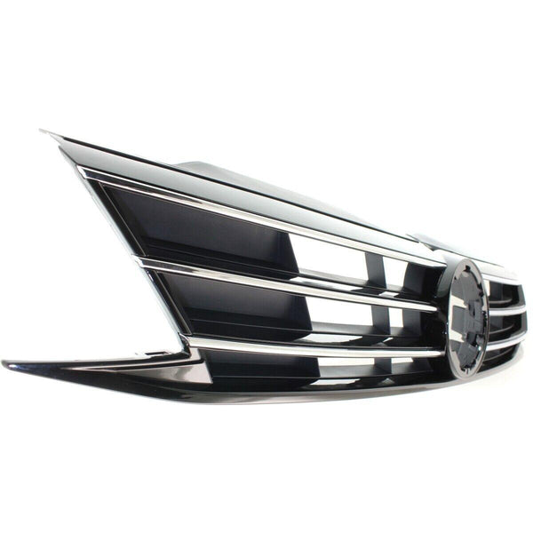 2015-2018 Volkswagen Jetta  Grille Black With Chrome Moulding Exclude Gli With Collision Warning Sedan 