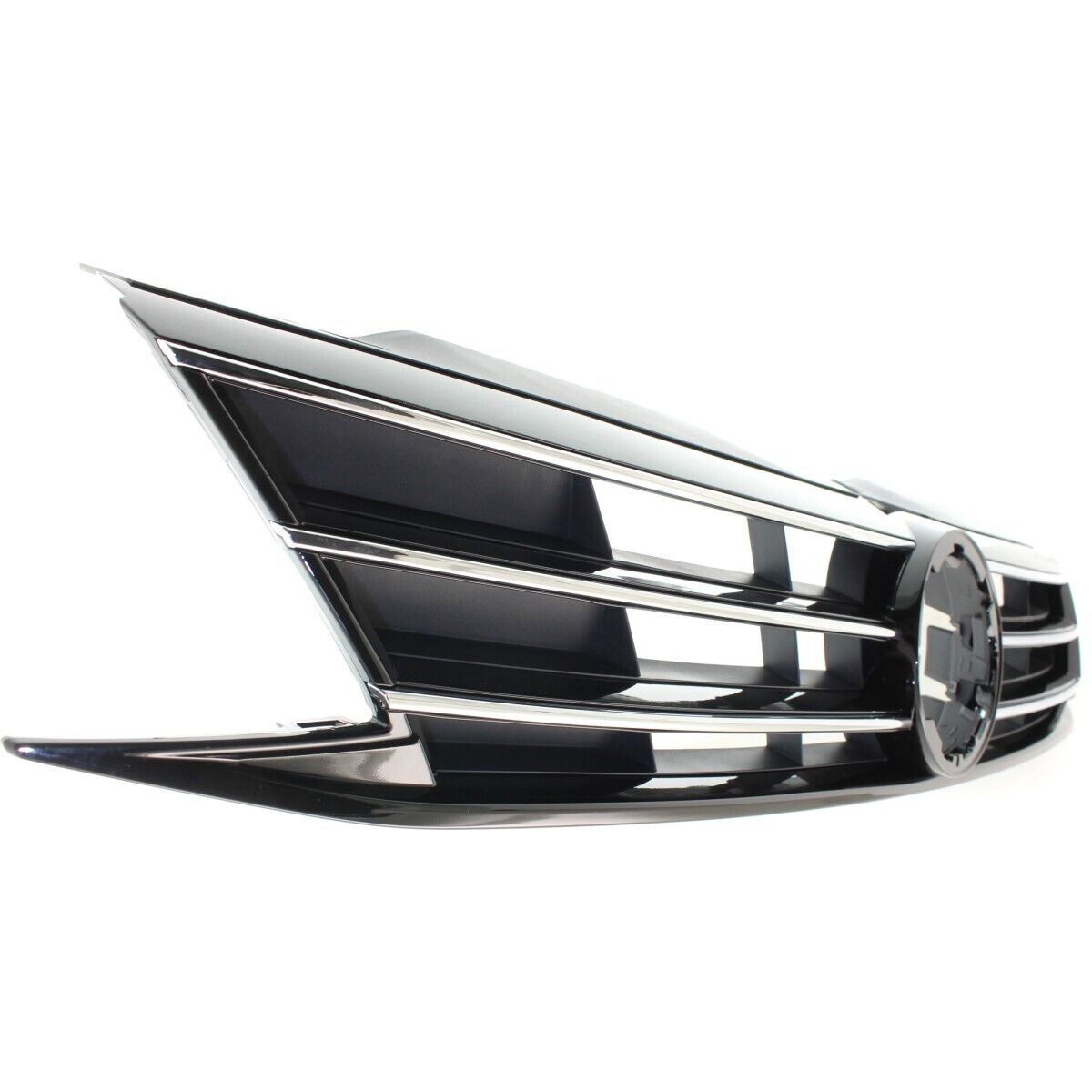 Calandre noire pour Volkswagen Jetta 2015-2018 avec moulure chromée (sauf GLI avec avertisseur de collision, berline). Références : VW1200165 et VW1200168U - Hunt Parts