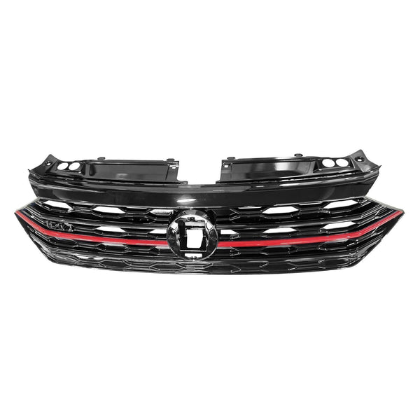 2019-2020 Volkswagen Jetta Grille Black With Chrome Moulding Exclude Gli/R-Line