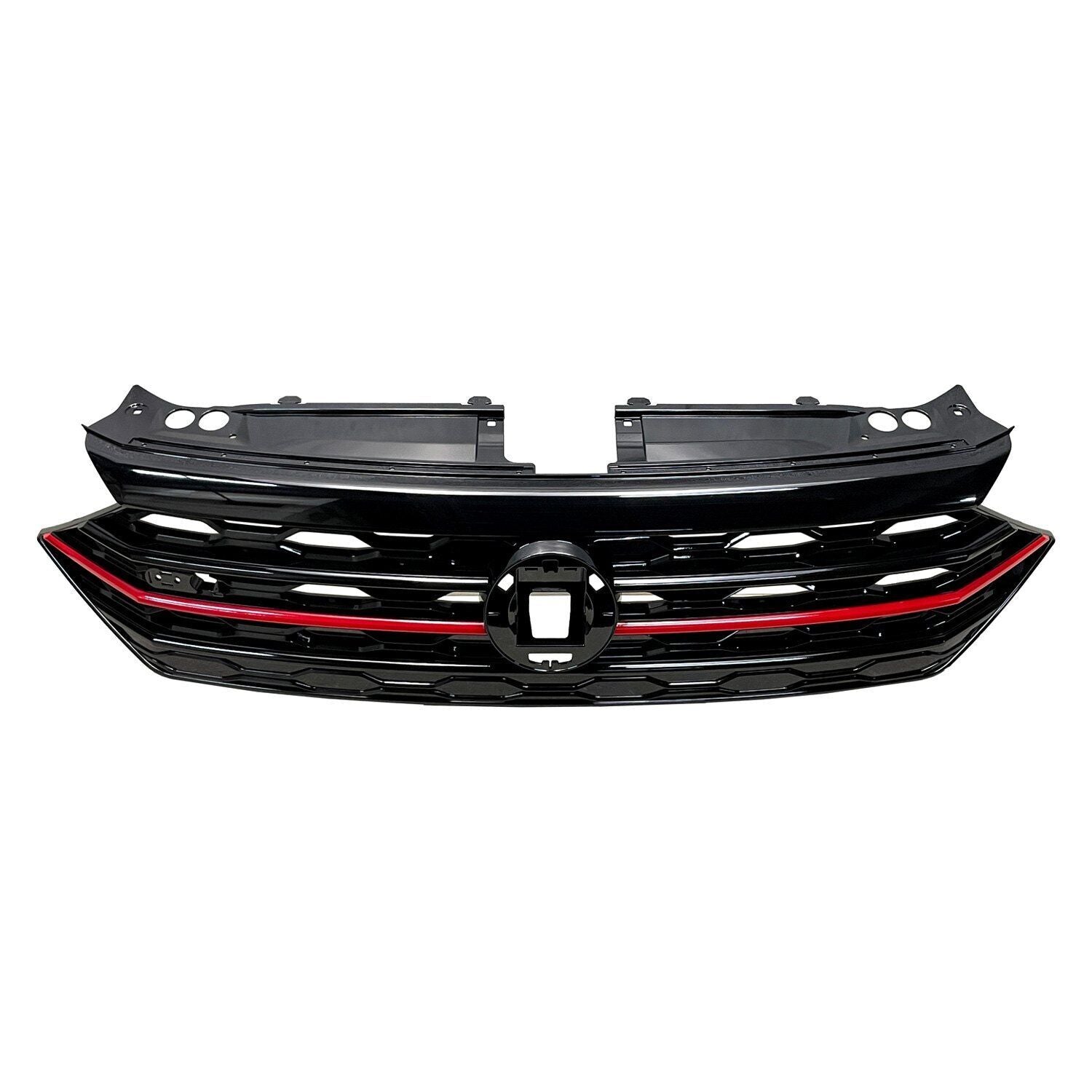 Calandre avant Volkswagen Jetta 2019-2021, noir brillant et rouge, VW1200178