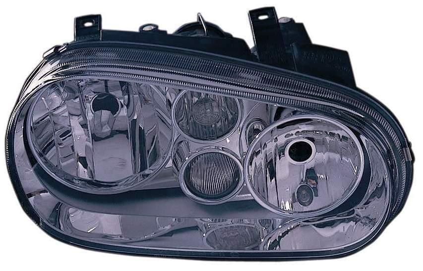 Phare avant côté passager avec antibrouillard (enjoliveur chromé) pour Volkswagen Golf 1999-2001, haute qualité, VW2503114