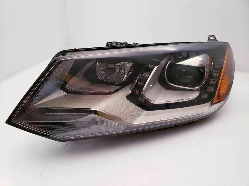Phare avant gauche pour Volkswagen Touareg 2011-2014, ampoule HID, contour noir avec insert chromé, haute qualité, VW2518113