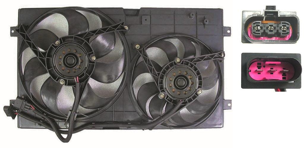 Ensemble ventilateur de refroidissement pour Volkswagen Beetle 1998-2006 avec connecteurs à 3 broches, VW3115101